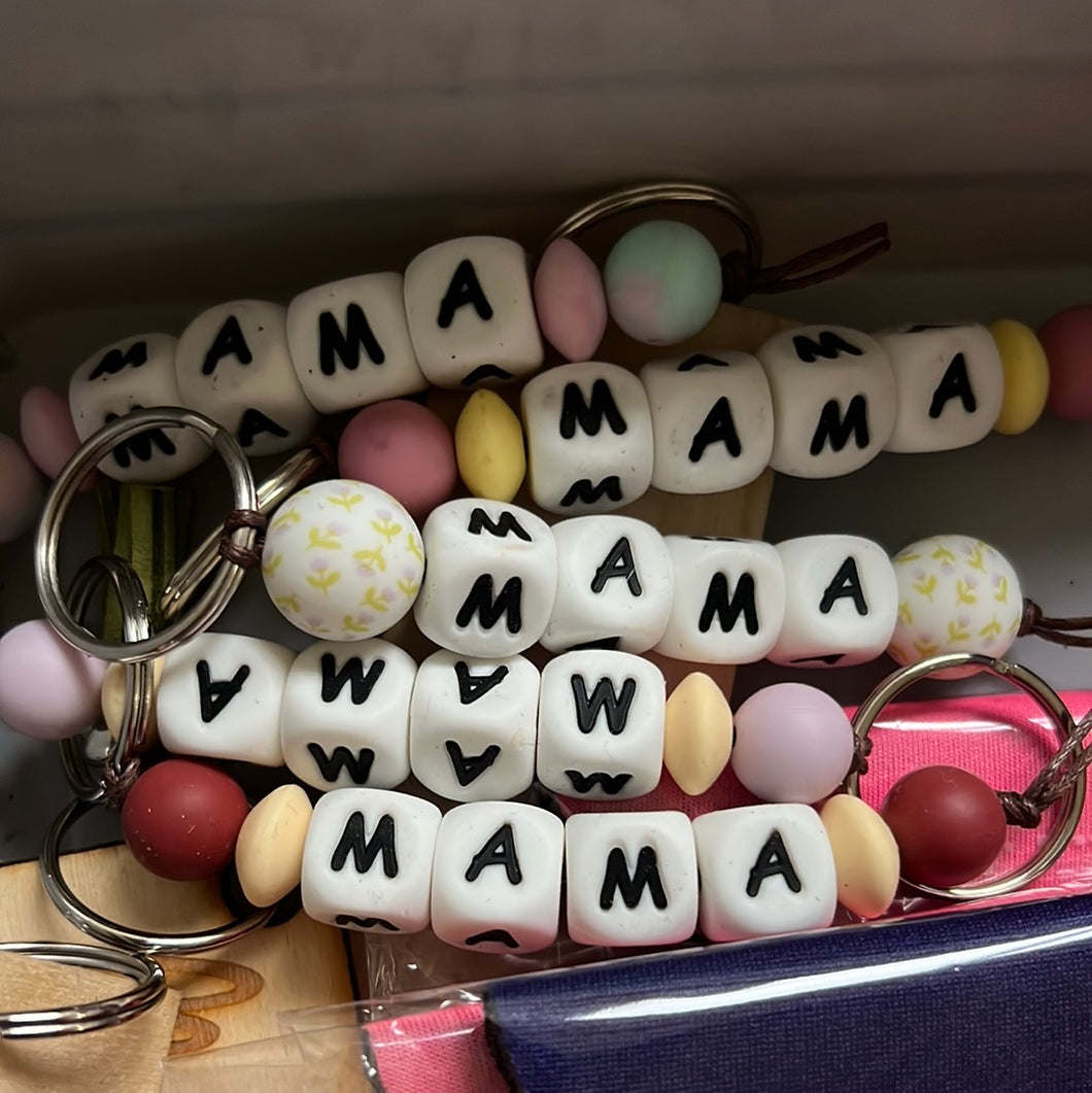 Mama Keychain Beaded