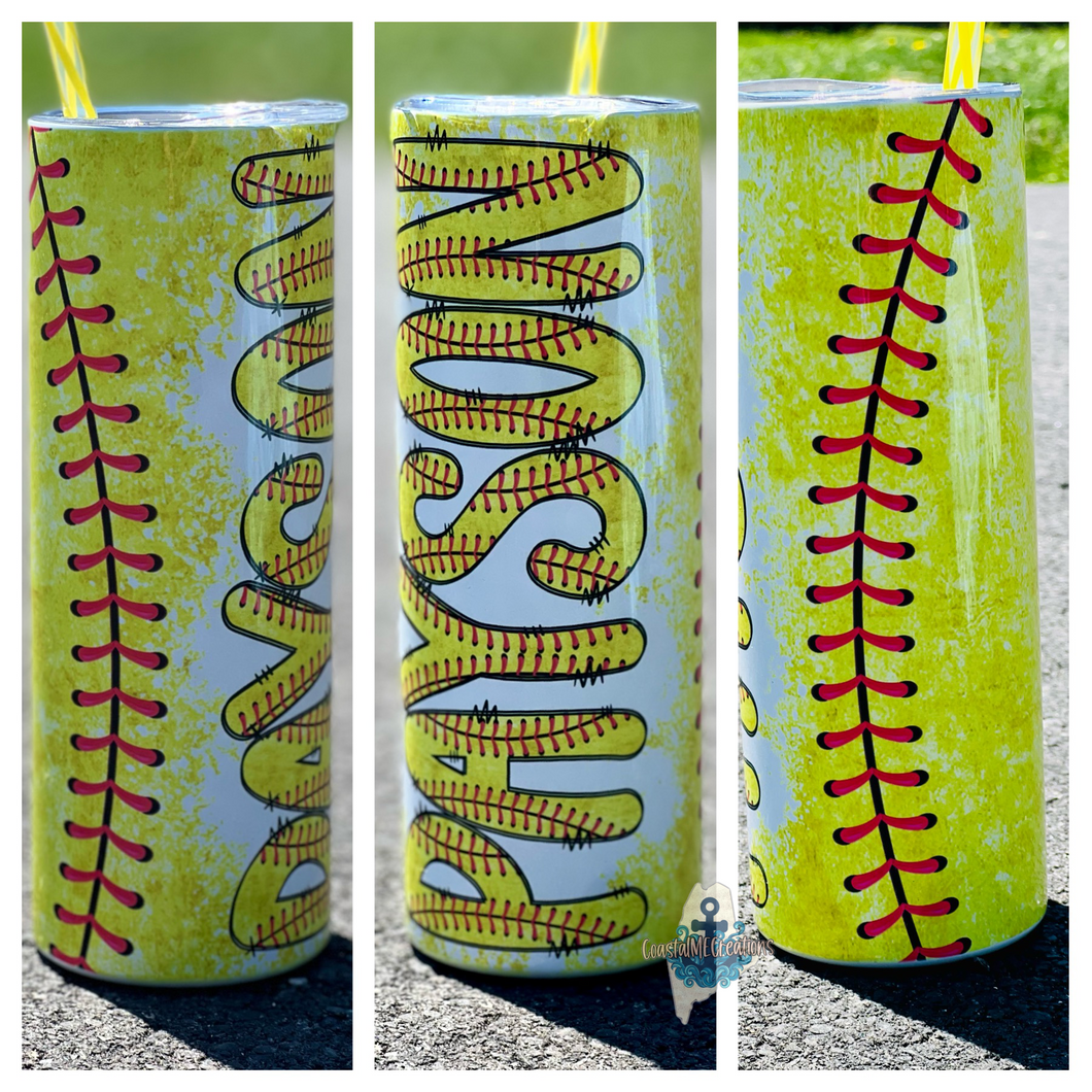 Softball with Doodle Font