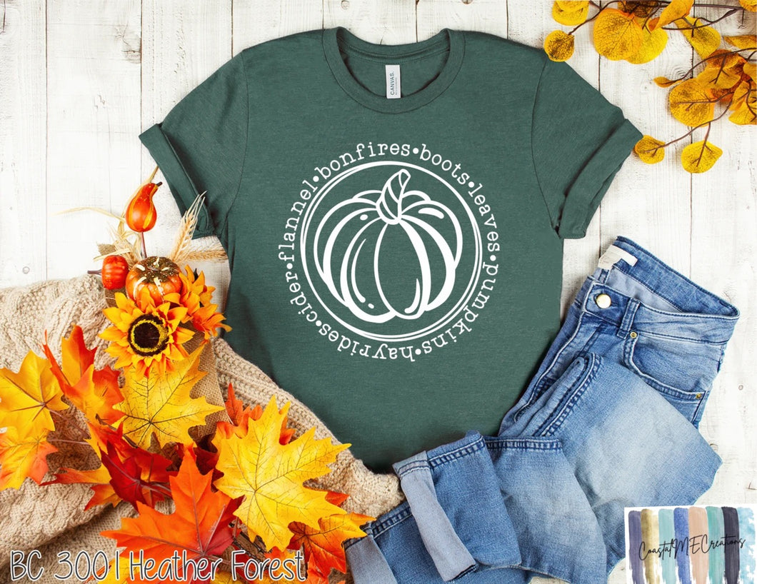 Fall circle pumpkin