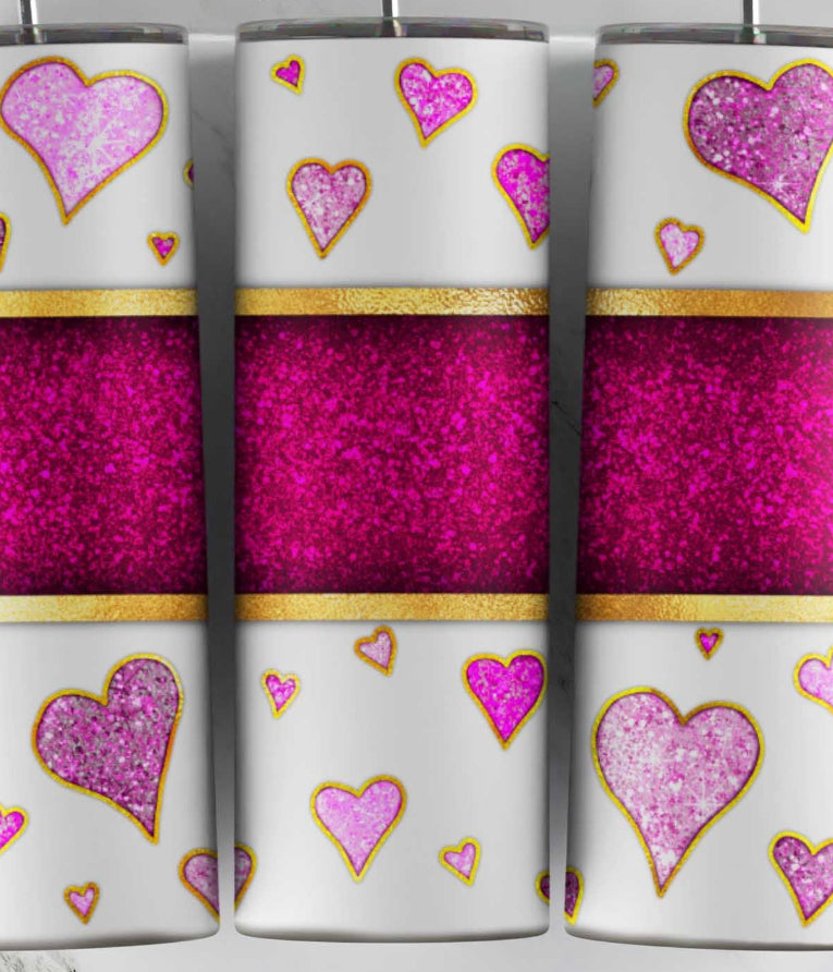 Valentine Glitter Tumbler