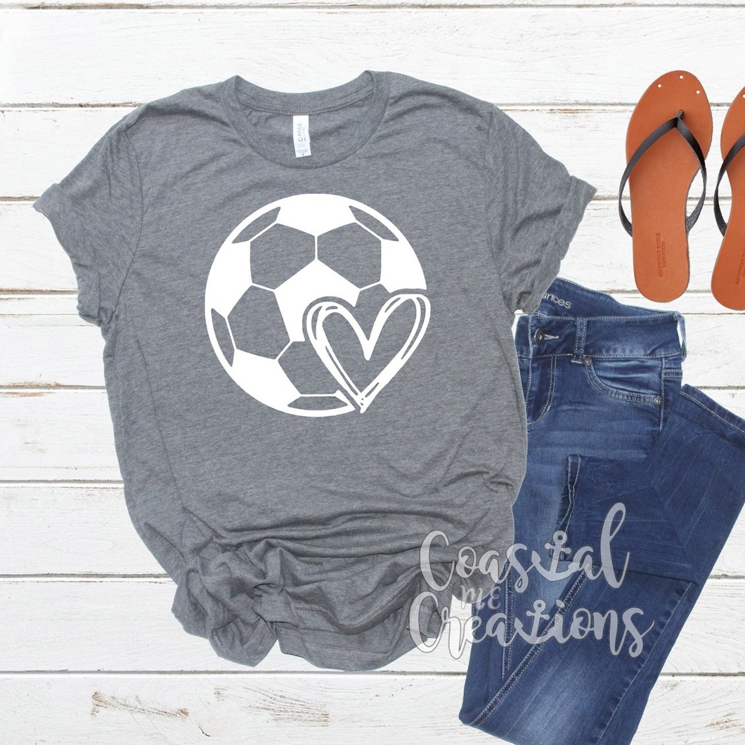 Soccer ball in heart