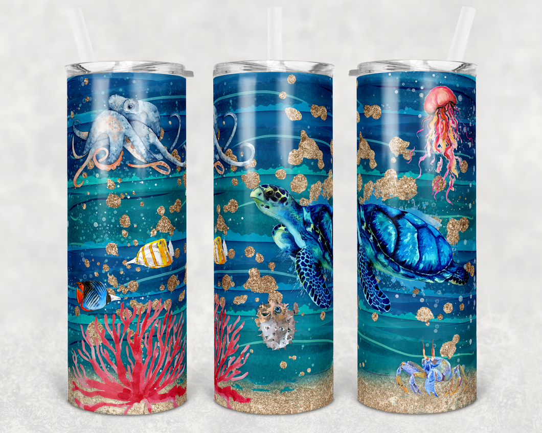 Under the Sea 20oz Sublimated Stainless Steel Tumbler